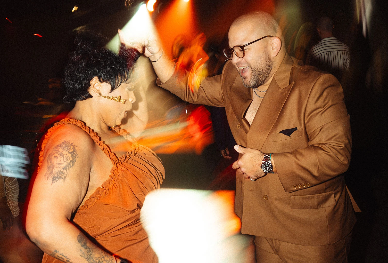 Guests on the dance floor at an Aura Live event